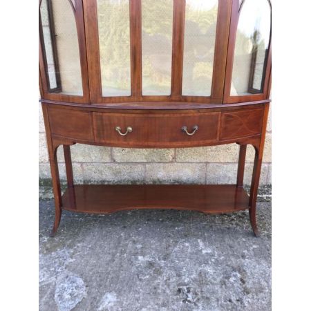 Edwardianische antike Mahagoni Vitrine britisch ca 1890