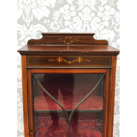 Edwardianische Mahagoni Vitrine antik britisch ca 1890
