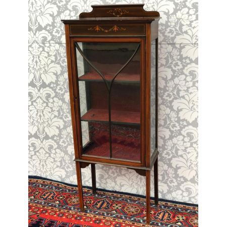 Edwardianische Mahagoni Vitrine antik britisch ca 1890