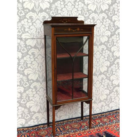 Edwardianische Mahagoni Vitrine antik britisch ca 1890