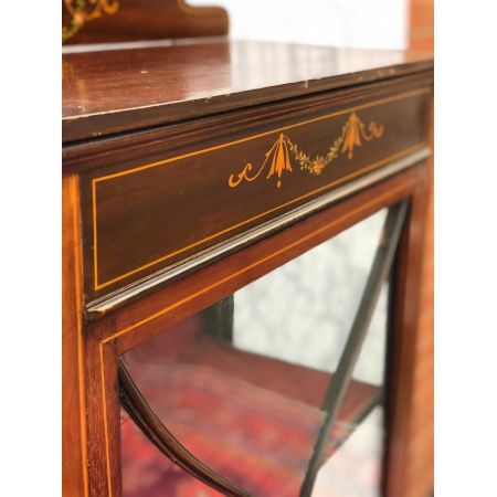 Edwardianische Mahagoni Vitrine antik britisch ca 1890