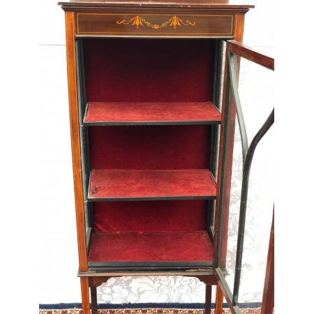 Edwardianische Mahagoni Vitrine antik britisch ca 1890