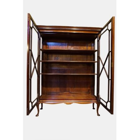 Antike Mahagoni Vitrine britisch ca 1900