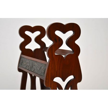 Antikes Art Nouveau Bücherregal Nussbaum englisch ca 1890