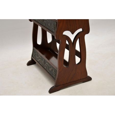 Antikes Art Nouveau Bücherregal Nussbaum englisch ca 1890