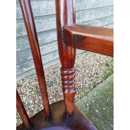 Viktorianischer antiker englischer Landhaus Windsor Stuhl Ulme Buche ca 1860