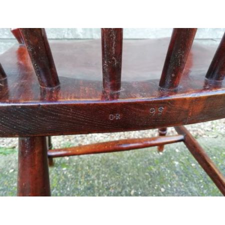 Viktorianischer antiker englischer Landhaus Windsor Stuhl Ulme Buche ca 1860