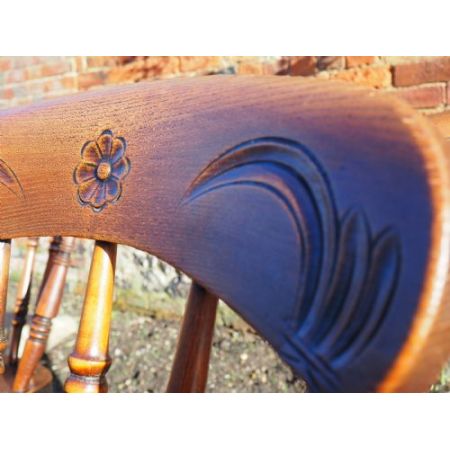 Antike englische Landhaus Stühle Ulme Buche ca 1910