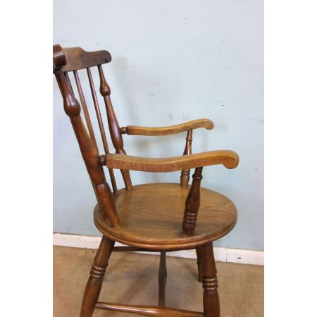 Antiker englischer Landhaus Stuhl Massivholz ca 1920