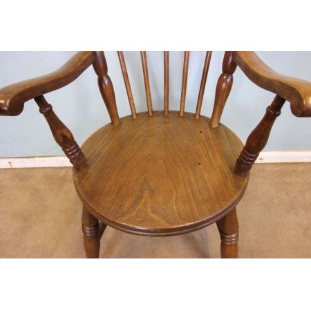 Antiker englischer Landhaus Stuhl Massivholz ca 1920