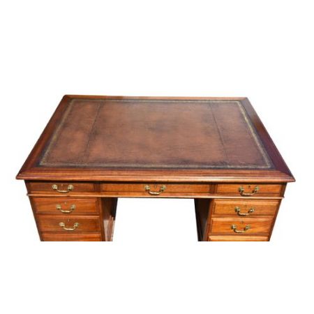 Viktorianischer antiker Mahagoni Schreibtisch britisch ca 1850