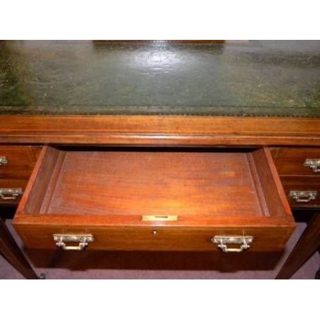 Viktorianischer Sheraton Revival Schreibtisch Mahagoni britisch ca 1890