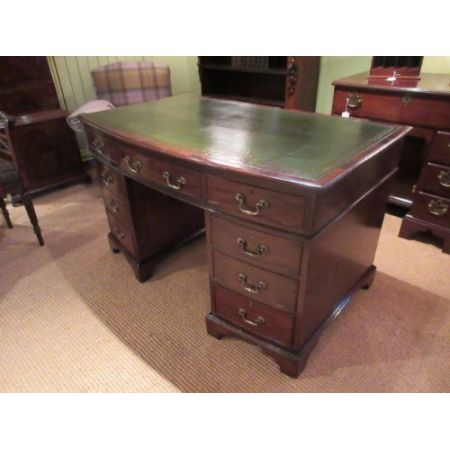 Viktorianischer antiker Mahagoni Schreibtisch englisch ca 1880