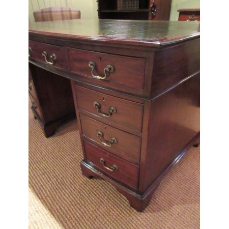 Viktorianischer antiker Mahagoni Schreibtisch englisch ca 1880