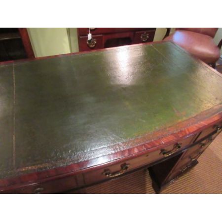 Viktorianischer antiker Mahagoni Schreibtisch englisch ca 1880