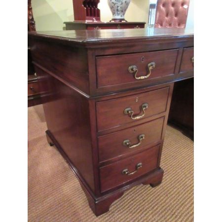 Viktorianischer antiker Mahagoni Schreibtisch englisch ca 1880