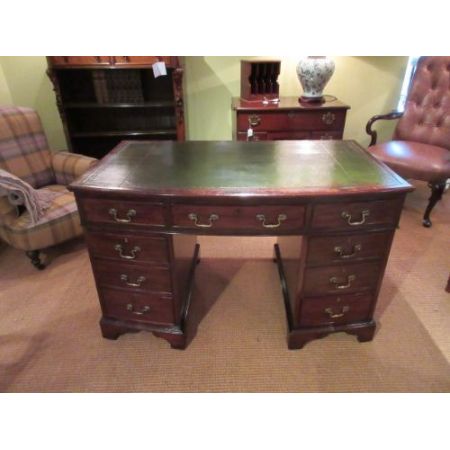 Viktorianischer antiker Mahagoni Schreibtisch englisch ca 1880