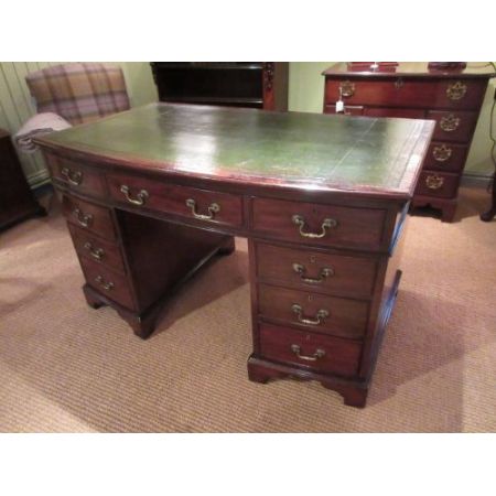 Viktorianischer antiker Mahagoni Schreibtisch englisch ca 1880