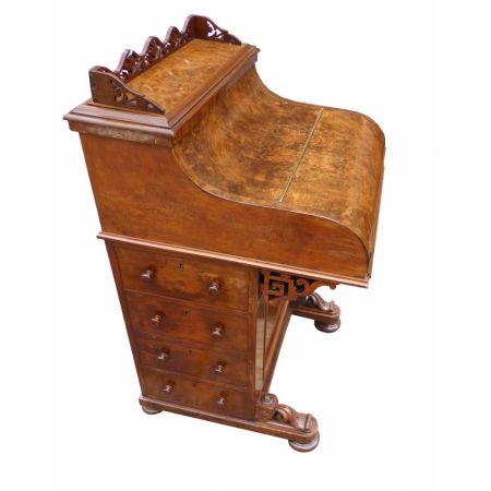 Viktorianischer Davenport Schreibtisch Nussbaum englisch antik ca 1850