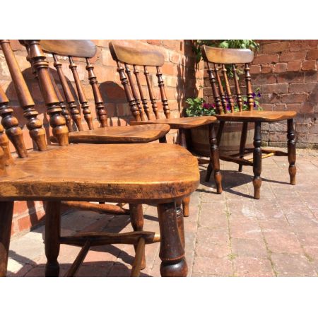 Antike englische Landhaus Stühle Ulme ca 1830