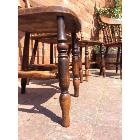 Antike englische Landhaus Stühle Ulme ca 1830