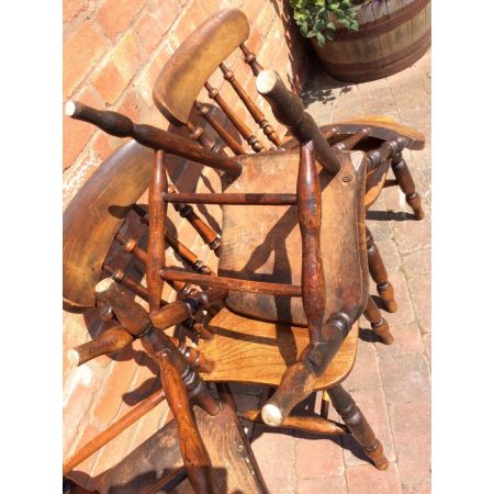 Antike englische Landhaus Stühle Ulme ca 1830