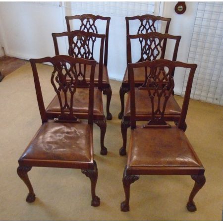 Georgianische antike Mahagoni Esszimmer Stühle englisch ca 1910