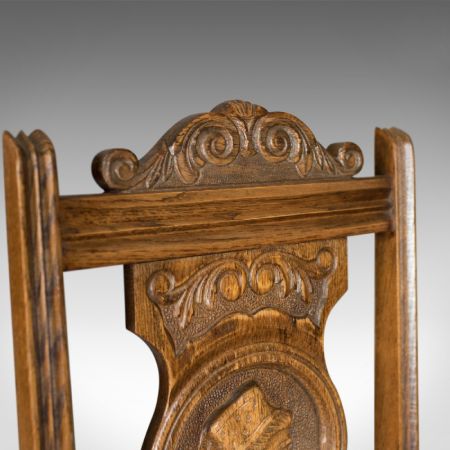 Antike englische Landhaus Stühle Eiche Küchenstühle ca 1910