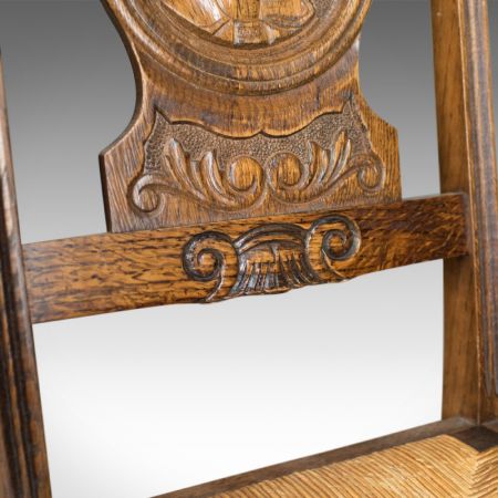 Antike englische Landhaus Stühle Eiche Küchenstühle ca 1910