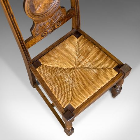 Antike englische Landhaus Stühle Eiche Küchenstühle ca 1910