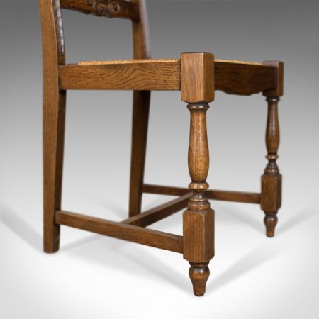 Antike englische Landhaus Stühle Eiche Küchenstühle ca 1910