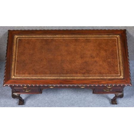 Edwardianischer antiker Mahagoni Schreibtisch englisch ca 1900