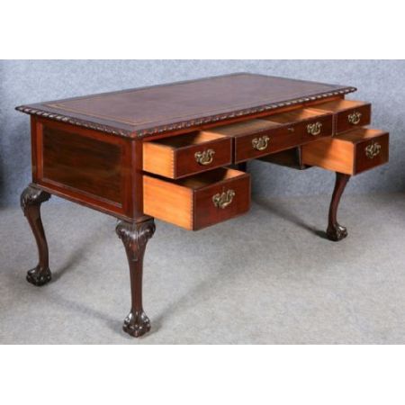 Edwardianischer antiker Mahagoni Schreibtisch englisch ca 1900