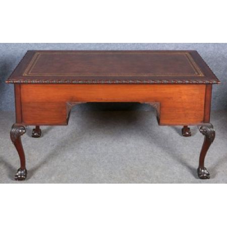 Edwardianischer antiker Mahagoni Schreibtisch englisch ca 1900