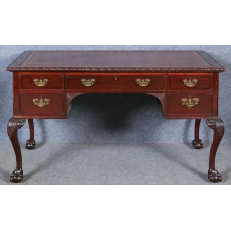 Edwardianischer antiker Mahagoni Schreibtisch englisch ca 1900