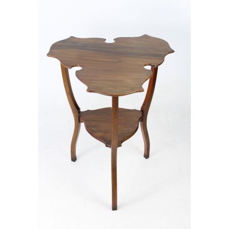 Edwardianischer Arts & Crafts Nussbaum Beistelltisch antik ca 1905