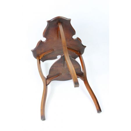 Edwardianischer Arts & Crafts Nussbaum Beistelltisch antik ca 1905