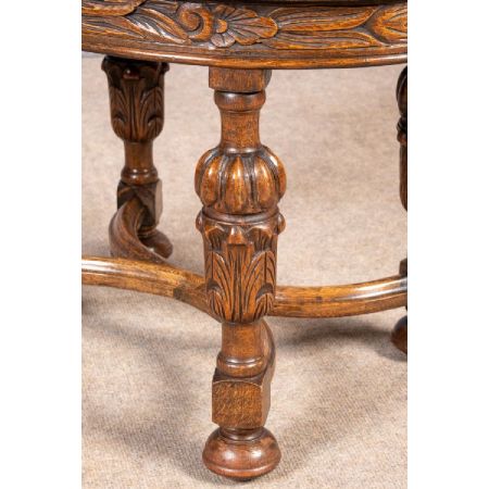 Antiker britischer Kaffeetisch Eiche ca 1920