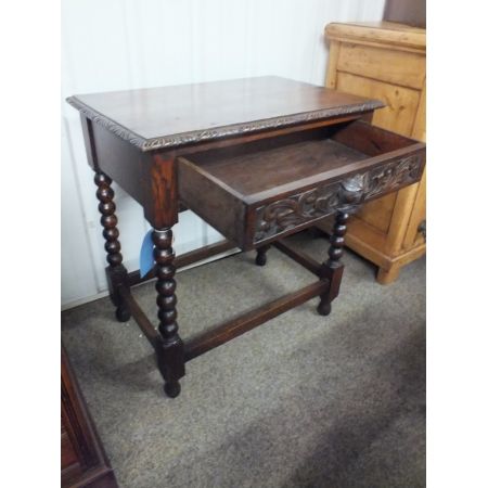 Antiker englischer Beistelltisch Eiche ca 1900