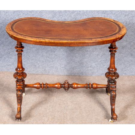 Viktorianischer antiker Nussbaum Beistelltisch Schreibtisch englisch ca 1880