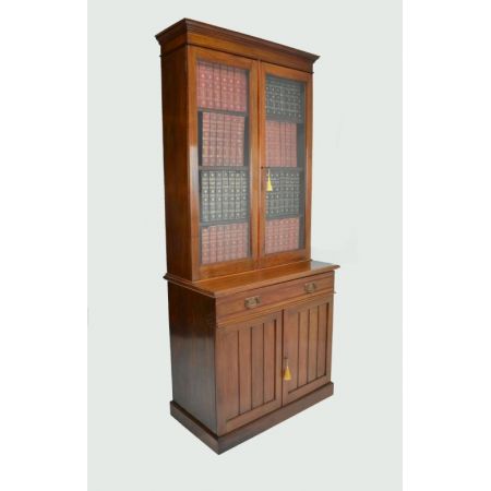 Viktorianisches Nussbaum Bücherregal antik britisch ca 1900