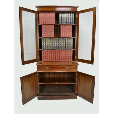 Viktorianisches Nussbaum Bücherregal antik britisch ca 1900