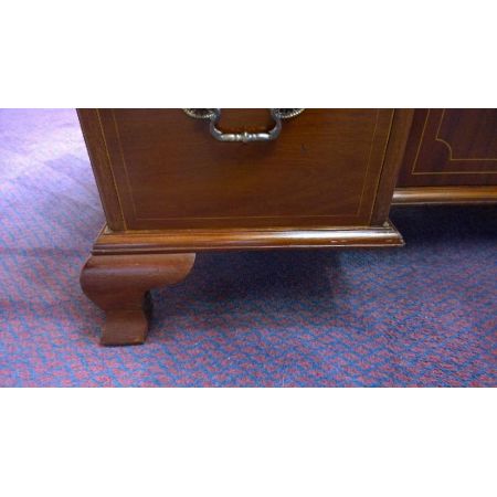 Antiker Sheraton Revival Schreibtisch Mahagoni englisch ca 1900