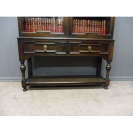 Edwardianischer antiker Eichen Bücherschrank britisch ca 1910