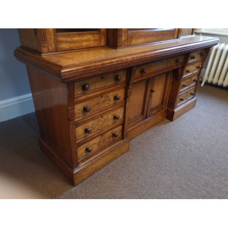 Antiker britischer Bücherschrank Eiche ca 1880