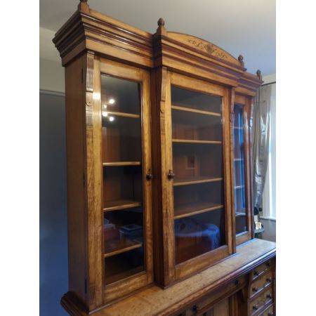 Antiker britischer Bücherschrank Eiche ca 1880