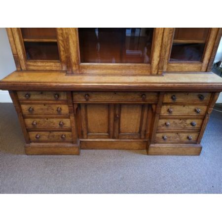 Antiker britischer Bücherschrank Eiche ca 1880