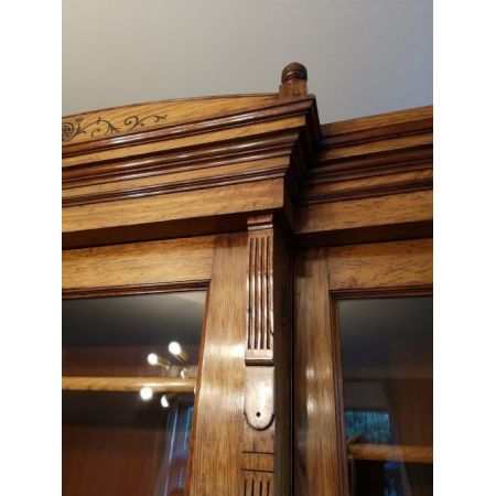 Antiker britischer Bücherschrank Eiche ca 1880