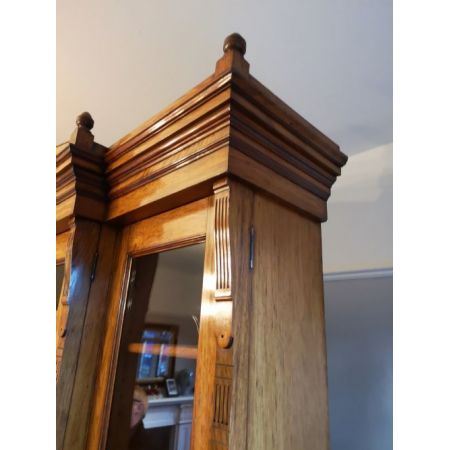 Antiker britischer Bücherschrank Eiche ca 1880