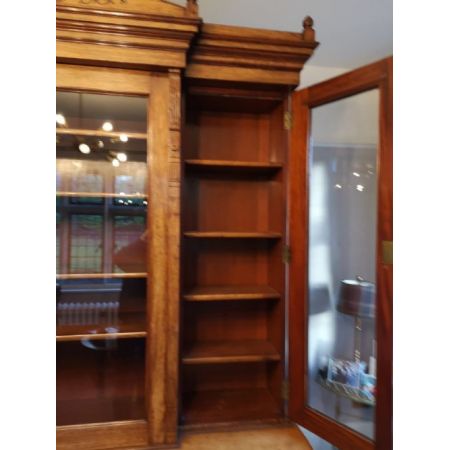 Antiker britischer Bücherschrank Eiche ca 1880